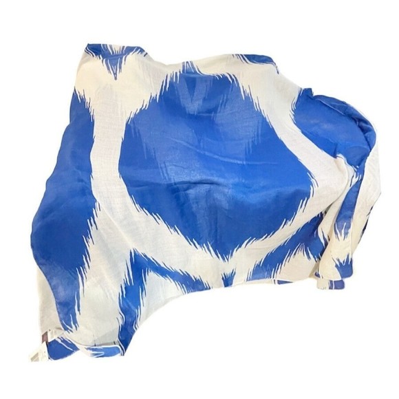 Echo Unisex Scarf Blue White 76 in X 40 In New - Picture 10 of 14